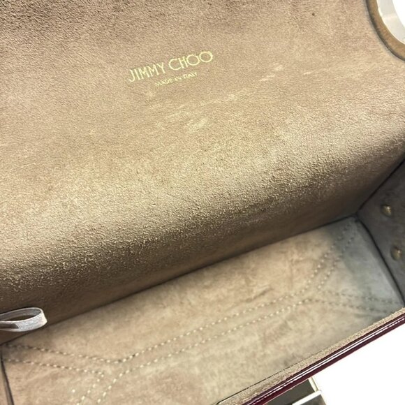 JIMMY CHOO Rocket Petit - Gold Red Leather Shoulder Bag 407-081625 - Picture 7 of 8